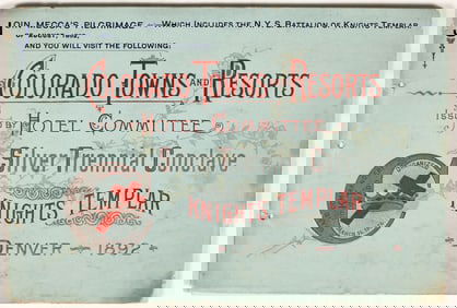 Silver Triennial Conclave Knights Templar Booklet, Denver, 1892 [200920]