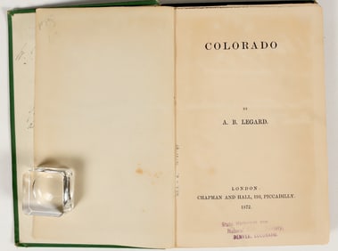 'Colorado' by A.B. Legard, 1872, Inscribed [201069]