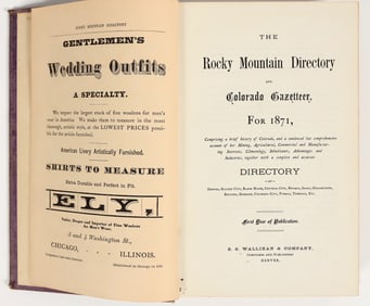 Rocky Mountain Directory and Colorado Gazetteer 1871 -Rare! [203956]