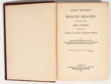 Rocky Mountain Health Resorts Health Aspects Book [202355]