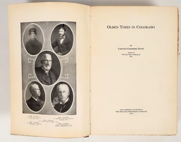 1916 Leather-bound Colorado History Book, Rugged [202127]