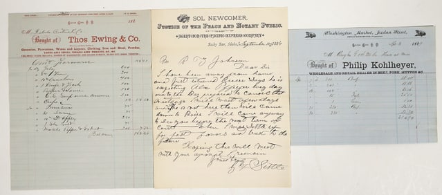 Rare Idaho Territory Billheads & Letterhead [204188]