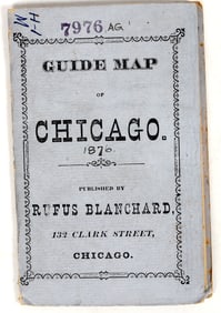 1876 Chicago Pocket Fold Out Map [200729]