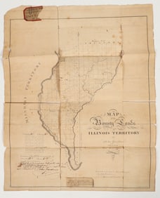 Map of the Bounty Lands In Illinois Territory [204579]