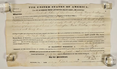 Iowa Territory Sale of Public Land [203792]