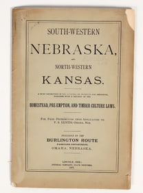 Nebraska & Kansas Homesteading Booklet/Map, 1887 [201440]