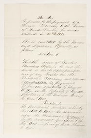 Act to Pay Governor Nye's Nephew, Signed by Orion Clemens, 1862 [202470]