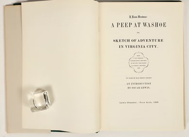 J. Ross Browne A Peep At Washoe Private Press 1968 [204060]