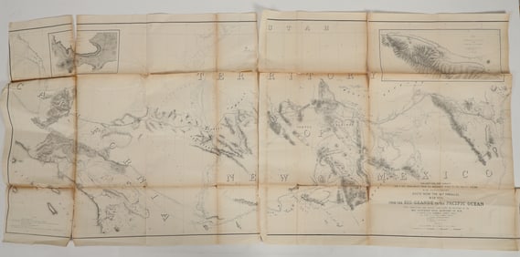 Railroad Explorations and Surveys Map from Rio Grande to the Pacific Ocean 1853-1854   [205147]