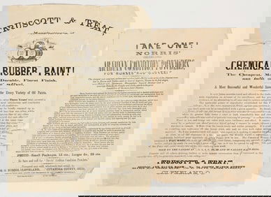 Cleveland, Ohio Advertising Handbills, c. 1850s-1860s, (2) [201463]