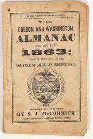 Oregon & Washington Almanac for the Year 1863 [205040]