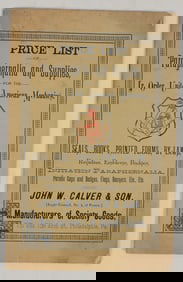 John W. Calver & Son Supply Catalog, Jr. Order United American Mechanics [204572]
