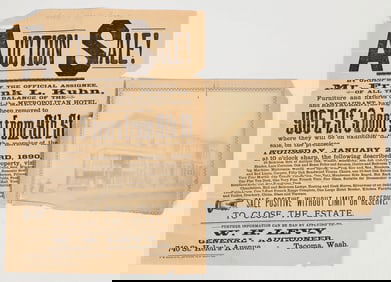 Tacoma, WA Broadside & Photo, c. 1889 [201466]