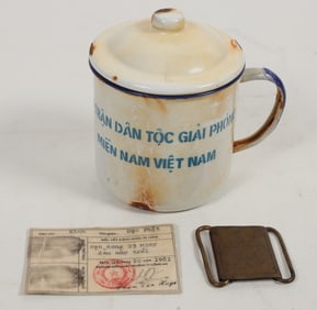 Socialist Republic of Viet Nam ID Card and Belt Buckle [204715]