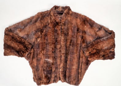 Batwing Pieced Mink Jacket [204307]
