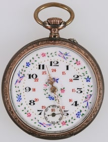 Ladies Antique Pocket Watch - "10 Rubis" [204804]