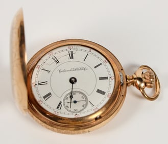 Columbus Watch Co. 16 Jewel Gold Pocket Watch 1884 [205449]