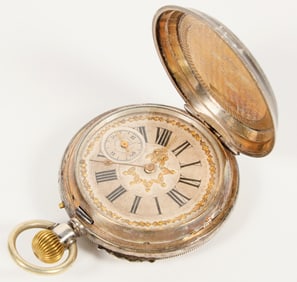 Favory Geneve Cylinder Silver Pocket Watch - RARE [205450]