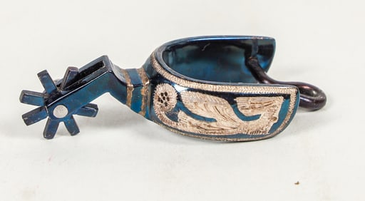 Kerchief Holder, Antique Blue Silver Spur [204801]
