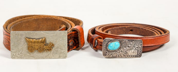 Western Ladies Belts w/Silver Buckles (2) [204802]
