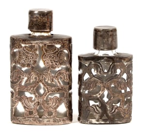 Silvered Perfume Bottles, Pair [204255]