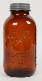 Amber Mason Jar - RARE! [204677]