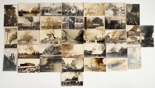 Real Photo Postcards of Major US Fires. c1910 - (33) [201841]