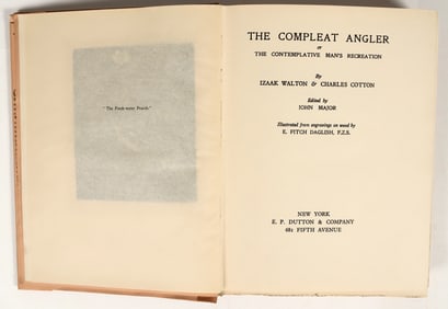 'The Compleat Angler', 1927 Reprint [201057]