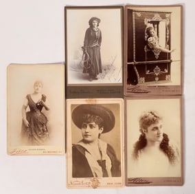 Lillian Russell Cabinet Cards (5)  1800s-1900s [173344]