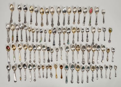 43 State Sterling Silver Souvenir Spoon Collection [202478]