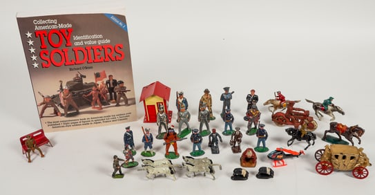 Collection of Metal Toy Soldiers and Other Figures [204699]
