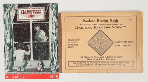 Railway Express Agency Receipt Book and Magazine 1935 [205821]