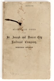 St. Joseph & Denver City RR Co. Mortgage, 1870 [201316]