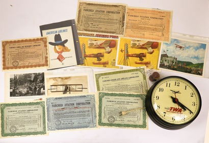Aviation Collection Including a TWA Clock [147275]