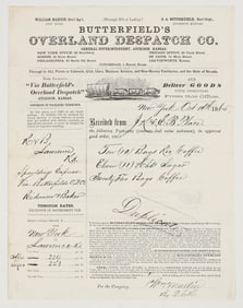 Butterfield's Overland Despatch Co. Bill of Lading, 1865 [204543]