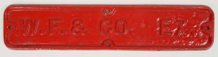 Wells, Fargo & Co. Express Sign Cast Iron  c. 1916 [205144]