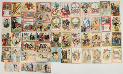 Early US Patriotic Postcards - Group of 52 [201840]