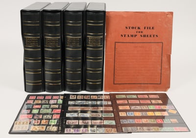 American Heirloom Collection Binders for U.S. Stamps, Plus Stamps (4) [204496]