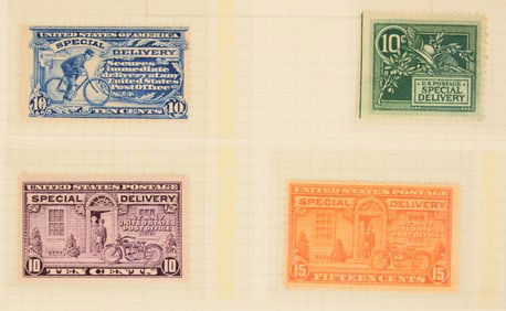 Vintage Playing Card and Special Delivery  U.S. Postal Stamps [200179]