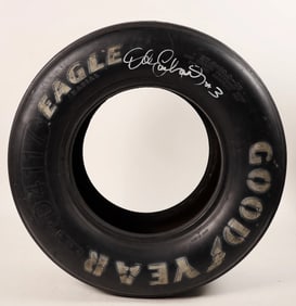 NASCAR Race Tire Signed by Dale Earnhardt Sr. w/COA c1991 [187746]