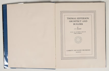 Thomas Jefferson Architecture Biography, Signed, 1931 [200594]