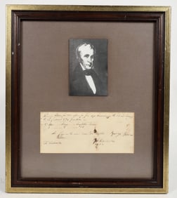 William Henry Harrison Framed Signed Doc 1795 [203983]
