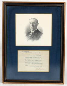 Woodrow Wilson Signed Whitehouse Document [203985]