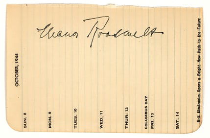 Eleanor Roosevelt Autograph [203678]