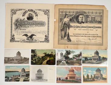 Presidential Memorial Donation Certificates Plus Postcards [202396]