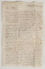 Revolutionary War Letter 1785 [201399]