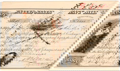 United States Navy Bill First of Exchange, Honolulu, 1871 [205013]