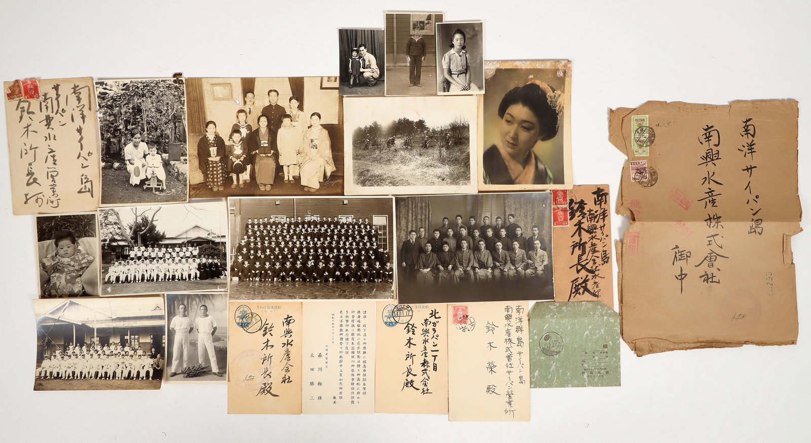 Saipan Group: Letters & Photos [204257]: US capture of Saipan in WW2 marked a turning point in the war. After capture, it served a crucial strategic airbase which would be the takeoff point for the nuclear bombing of Hiroshima and Nagasaki. 