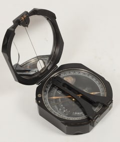 Keuffel & Esser Natural Sines Compass with Leather Case  [202875]