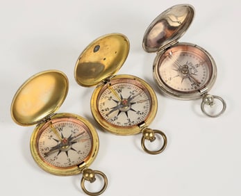 Taylor made Pocket Compasses United States Corp. of Engineers (3) WW1 c.1915 [200987]